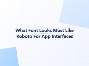 Roboto Style Alternatives for App Interfaces